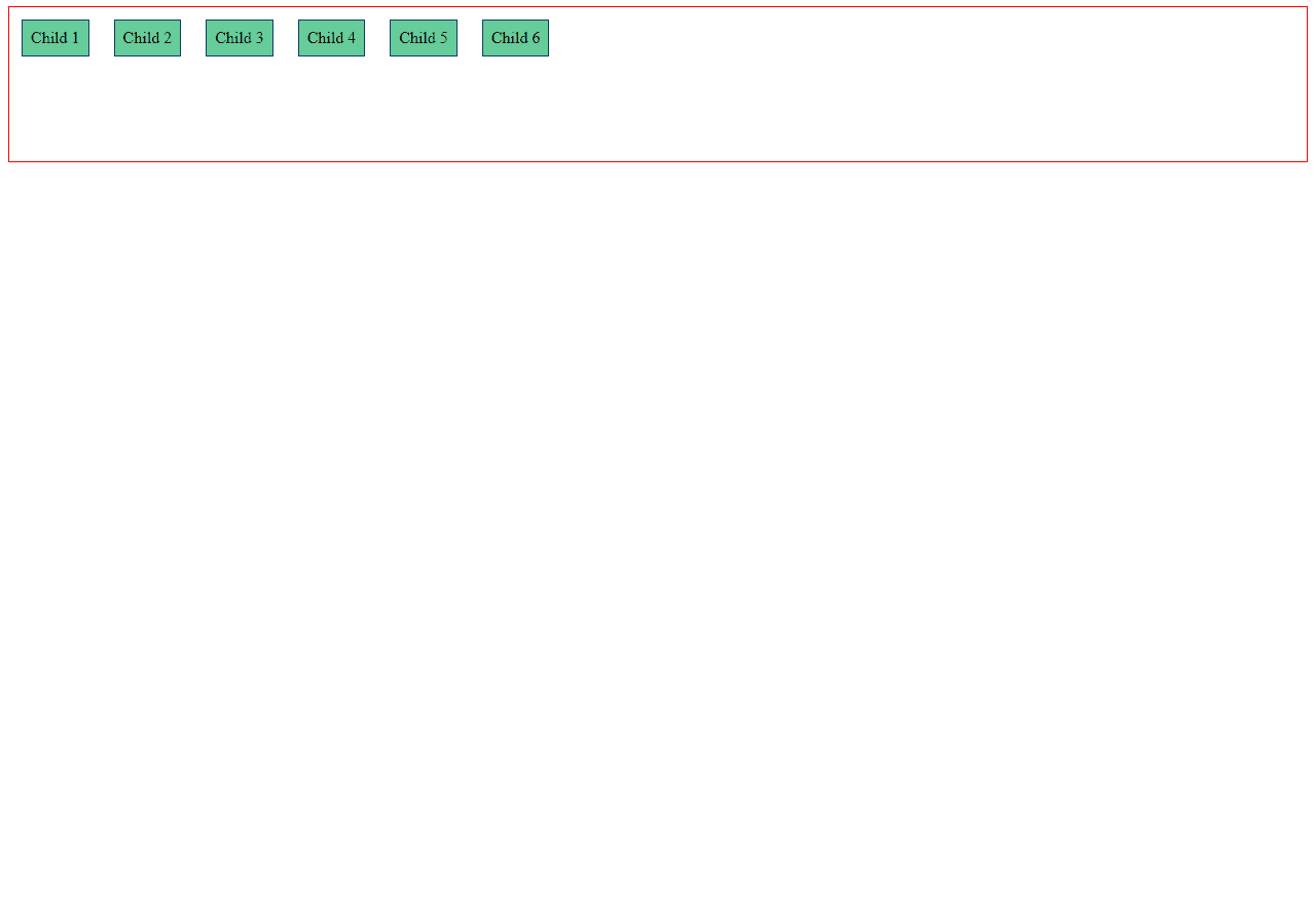 result from setting align-items as flex-start